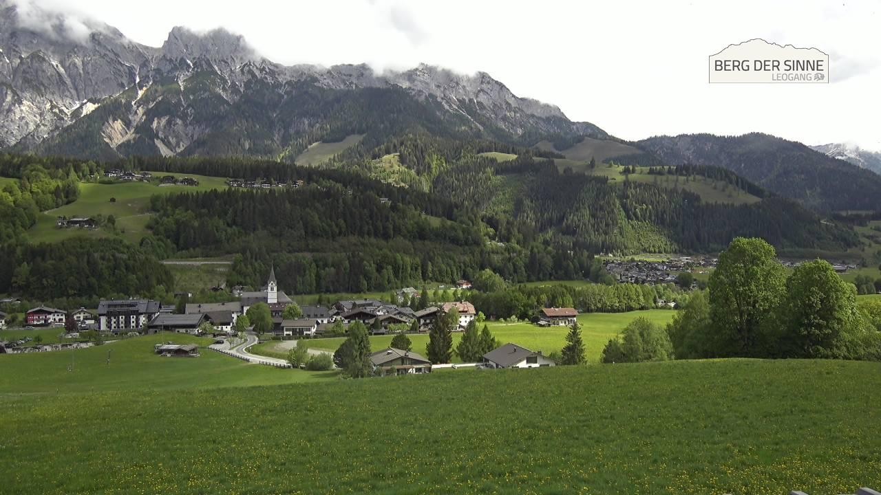 Archiv Foto Webcam Leogang Dorfblick