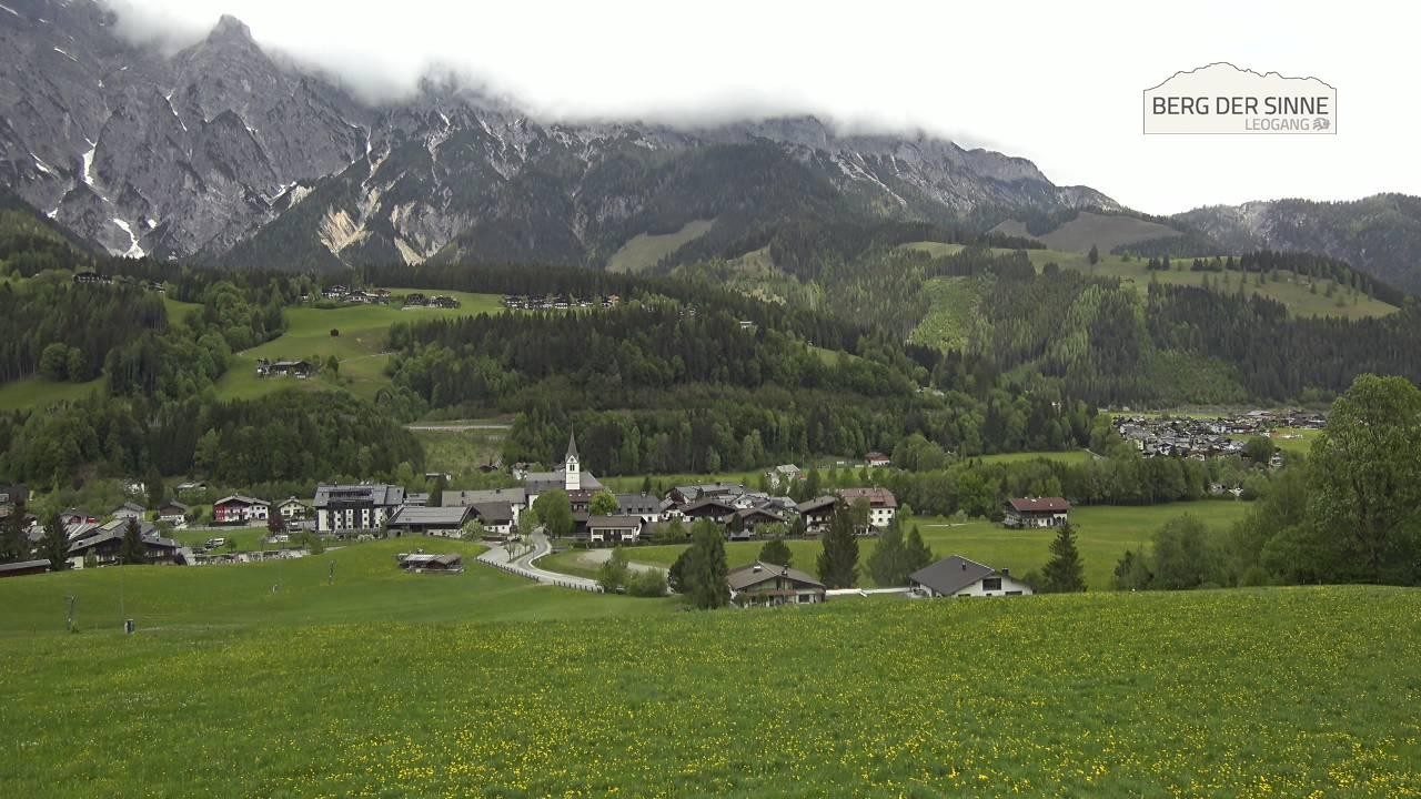 Archiv Foto Webcam Leogang Dorfblick