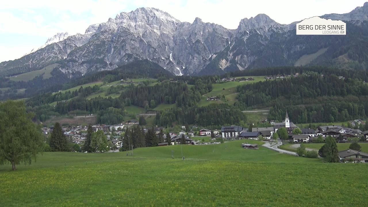 Archiv Foto Webcam Leogang Dorfblick
