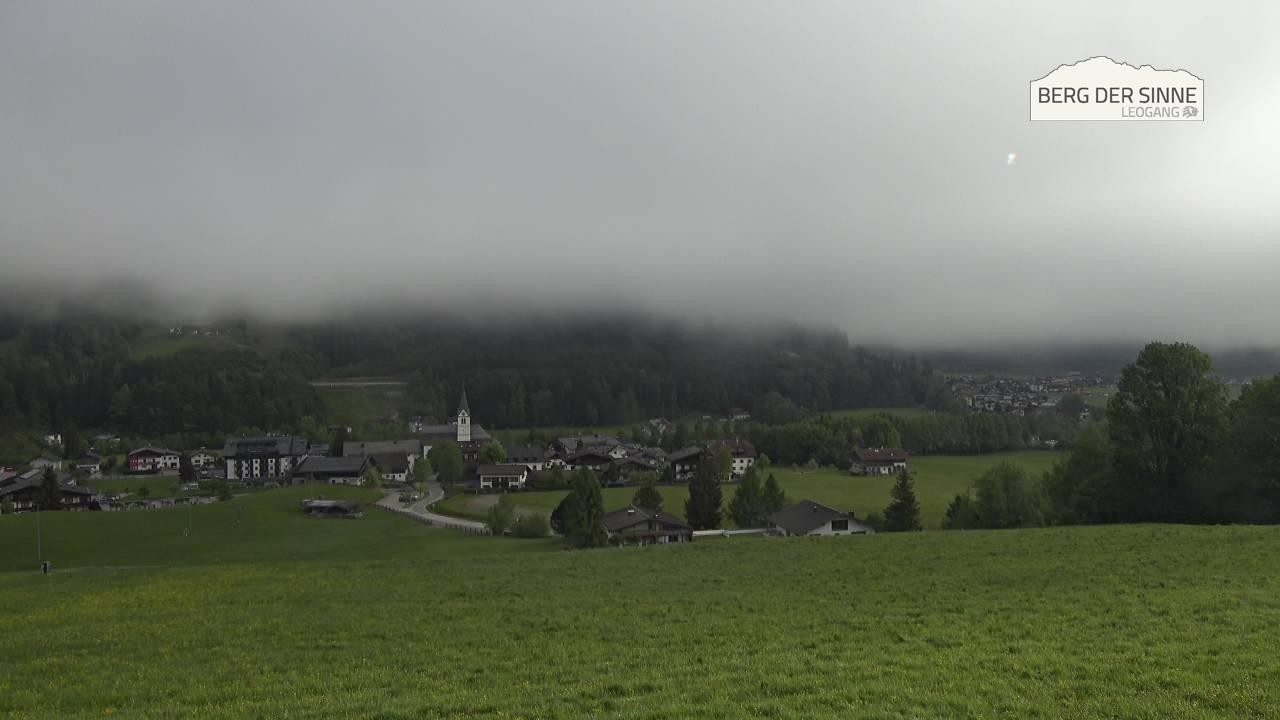 Archiv Foto Webcam Leogang Dorfblick