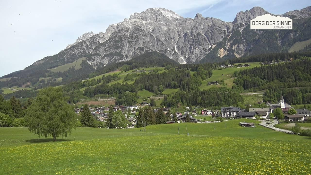 Archiv Foto Webcam Leogang Dorfblick