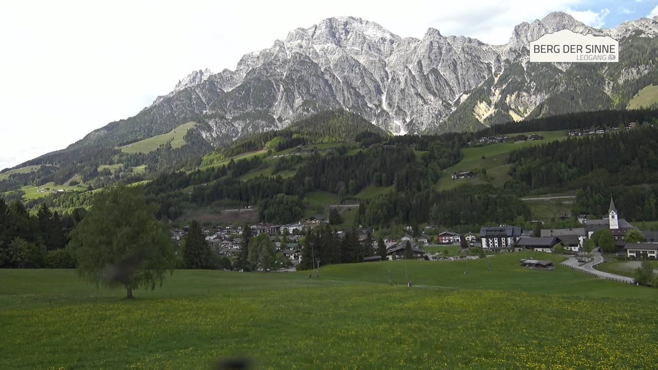 Archiv Foto Webcam Leogang Dorfblick