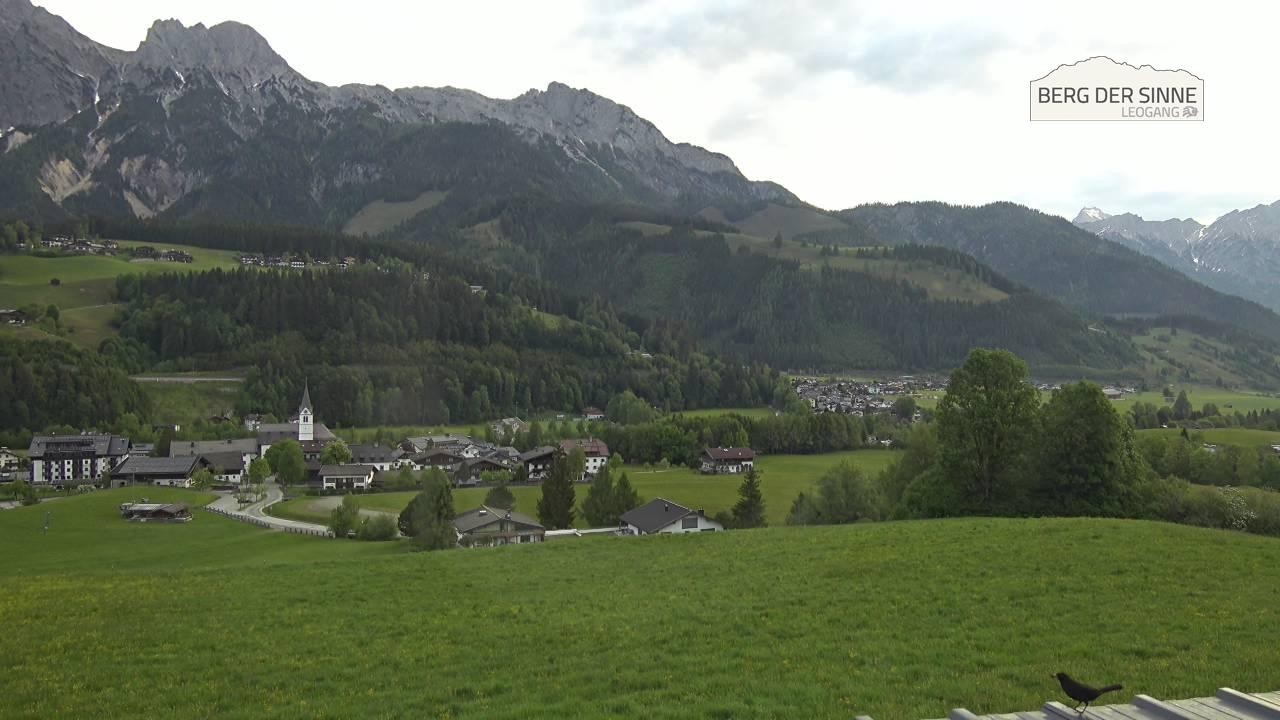 Archiv Foto Webcam Leogang Dorfblick