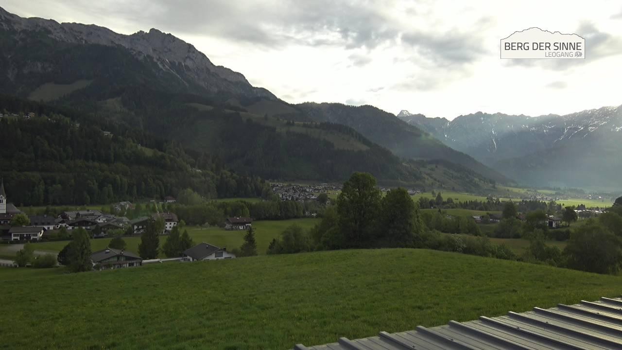 Archiv Foto Webcam Leogang Dorfblick