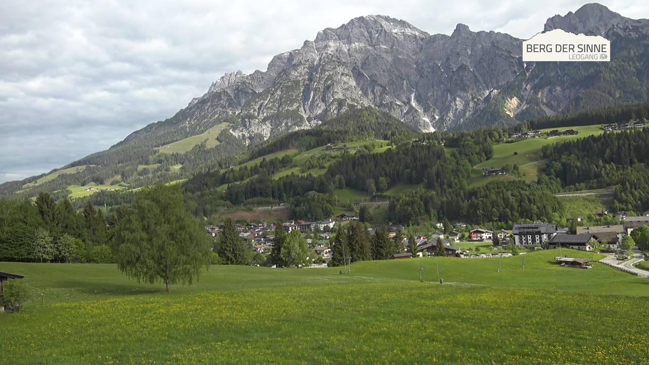 Archiv Foto Webcam Leogang Dorfblick