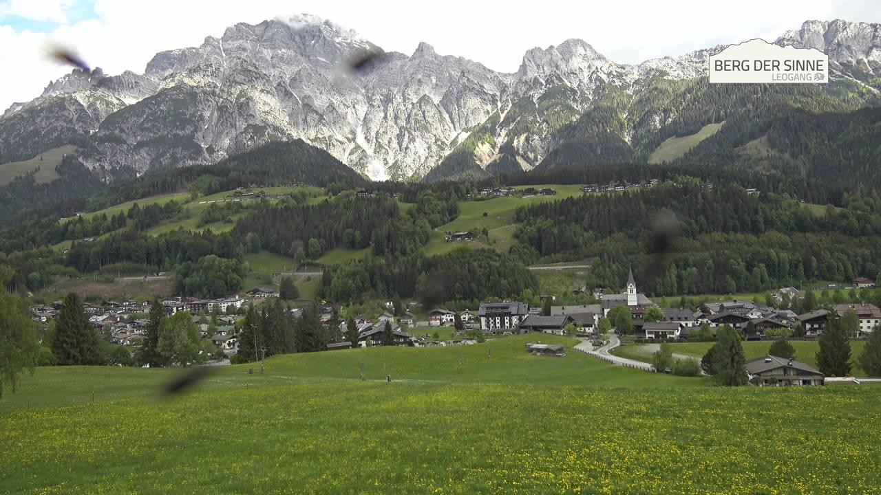 Archiv Foto Webcam Leogang Dorfblick