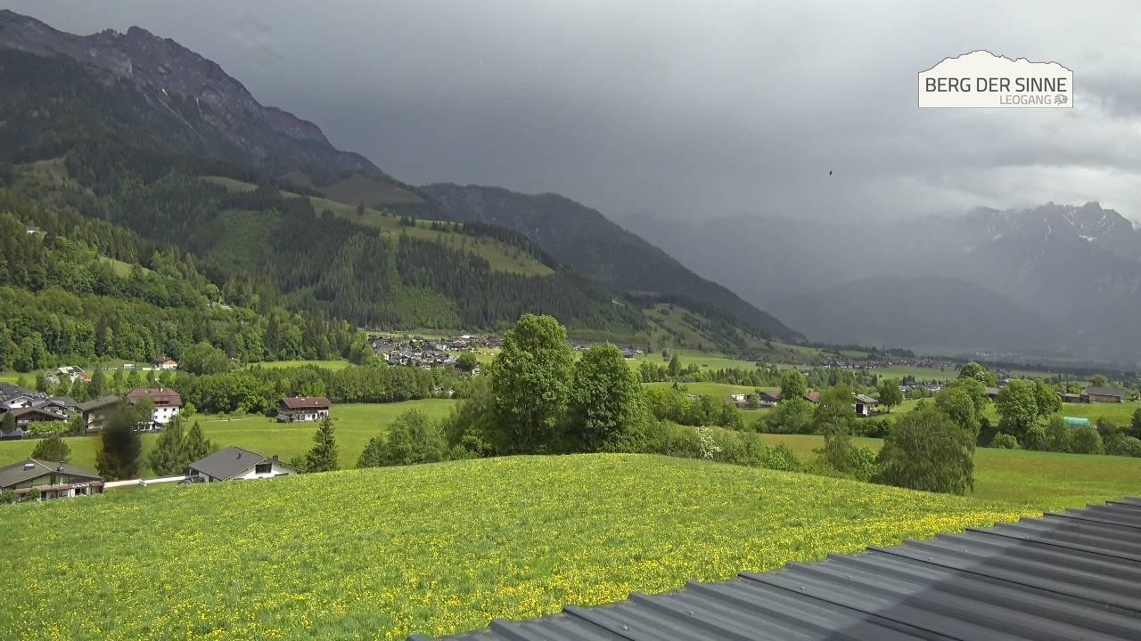 Archiv Foto Webcam Leogang Dorfblick