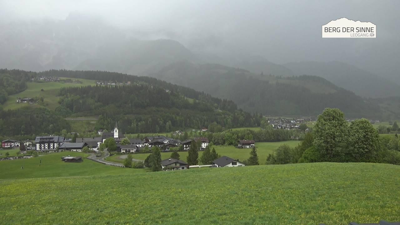 Archiv Foto Webcam Leogang Dorfblick