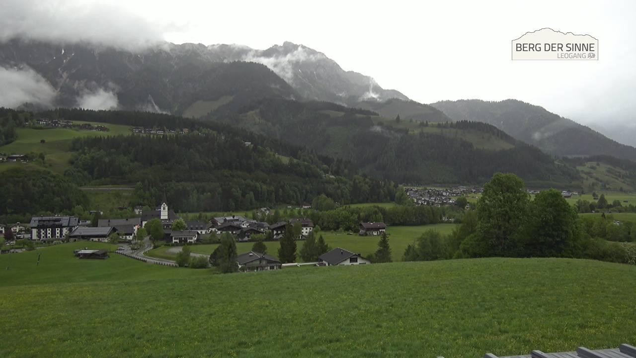 Archiv Foto Webcam Leogang Dorfblick