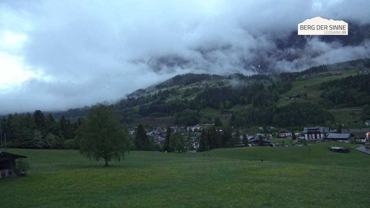 Archiv Foto Webcam Leogang Dorfblick