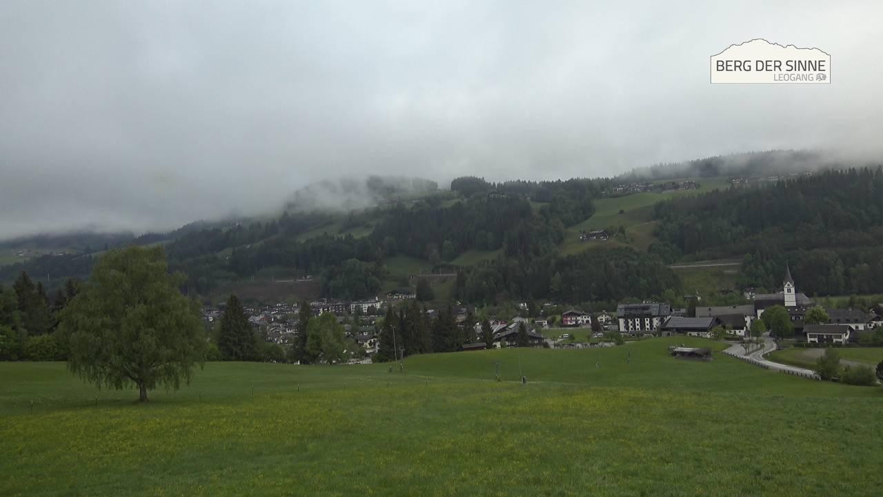 Archiv Foto Webcam Leogang Dorfblick