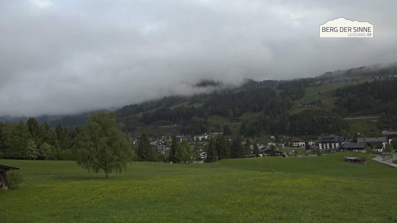 Archiv Foto Webcam Leogang Dorfblick