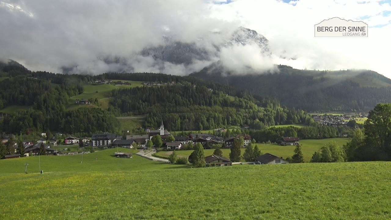 Archiv Foto Webcam Leogang Dorfblick