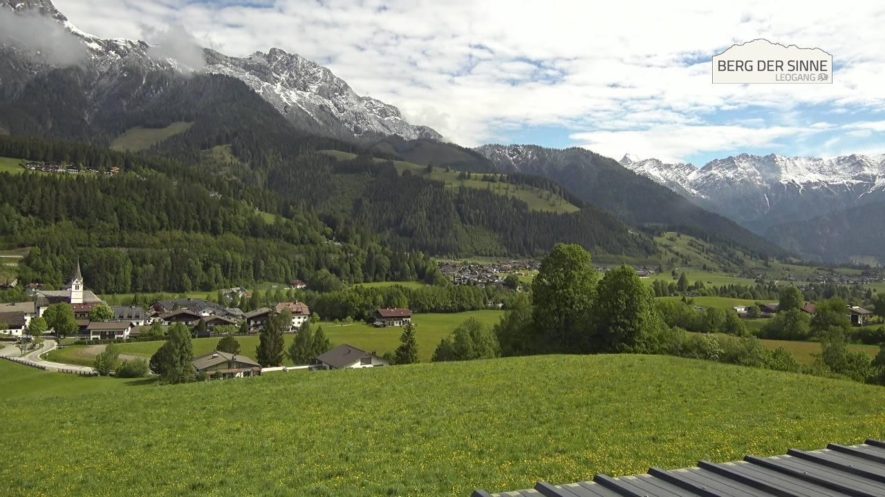 Archiv Foto Webcam Leogang Dorfblick
