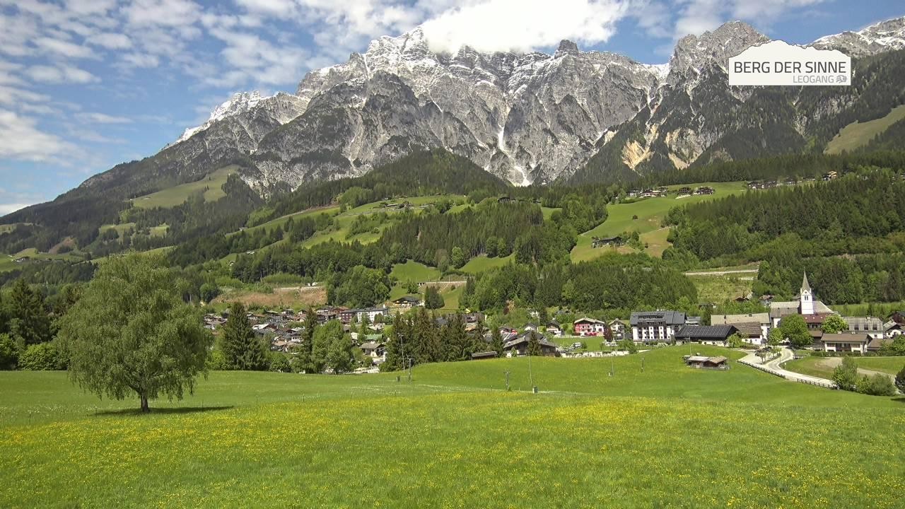 Archiv Foto Webcam Leogang Dorfblick