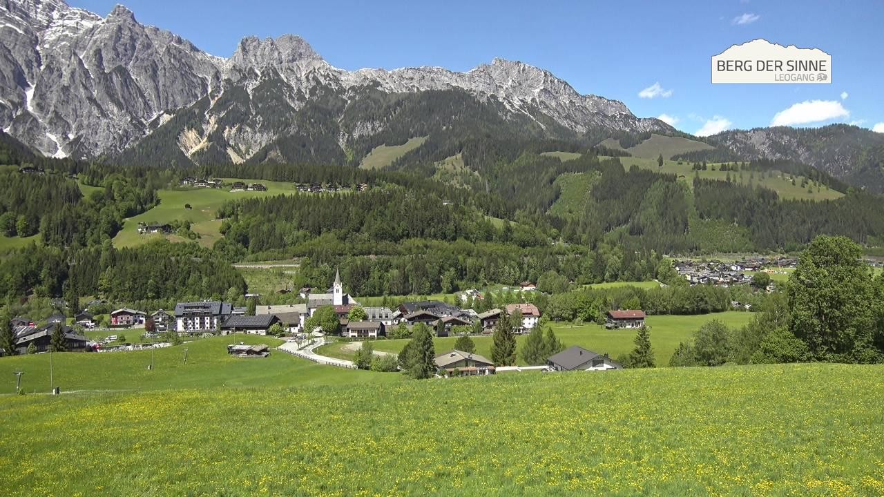 Archiv Foto Webcam Leogang Dorfblick
