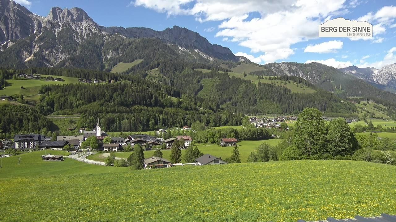 Archiv Foto Webcam Leogang Dorfblick