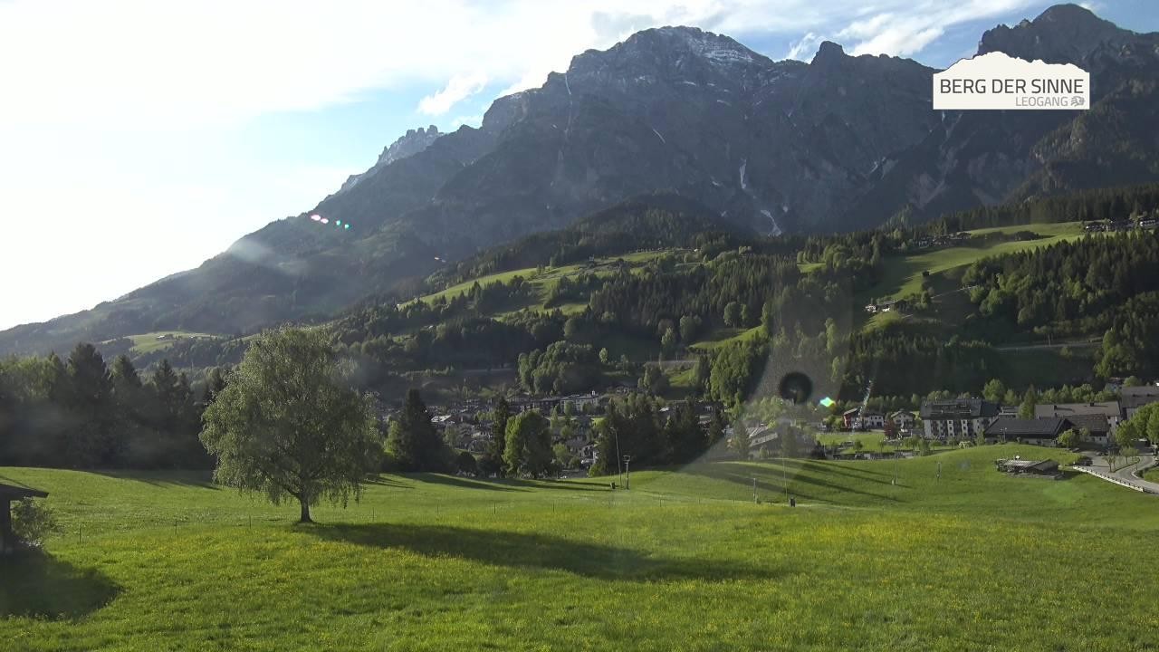 Archiv Foto Webcam Leogang Dorfblick