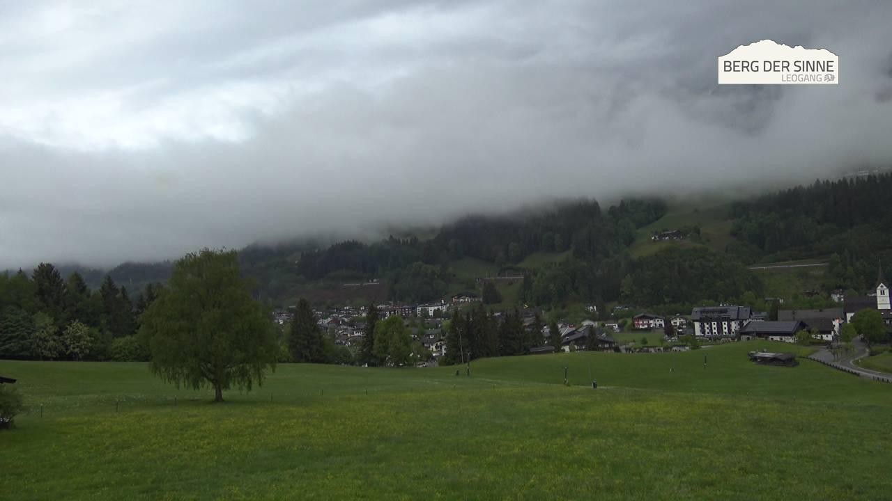 Archiv Foto Webcam Leogang Dorfblick