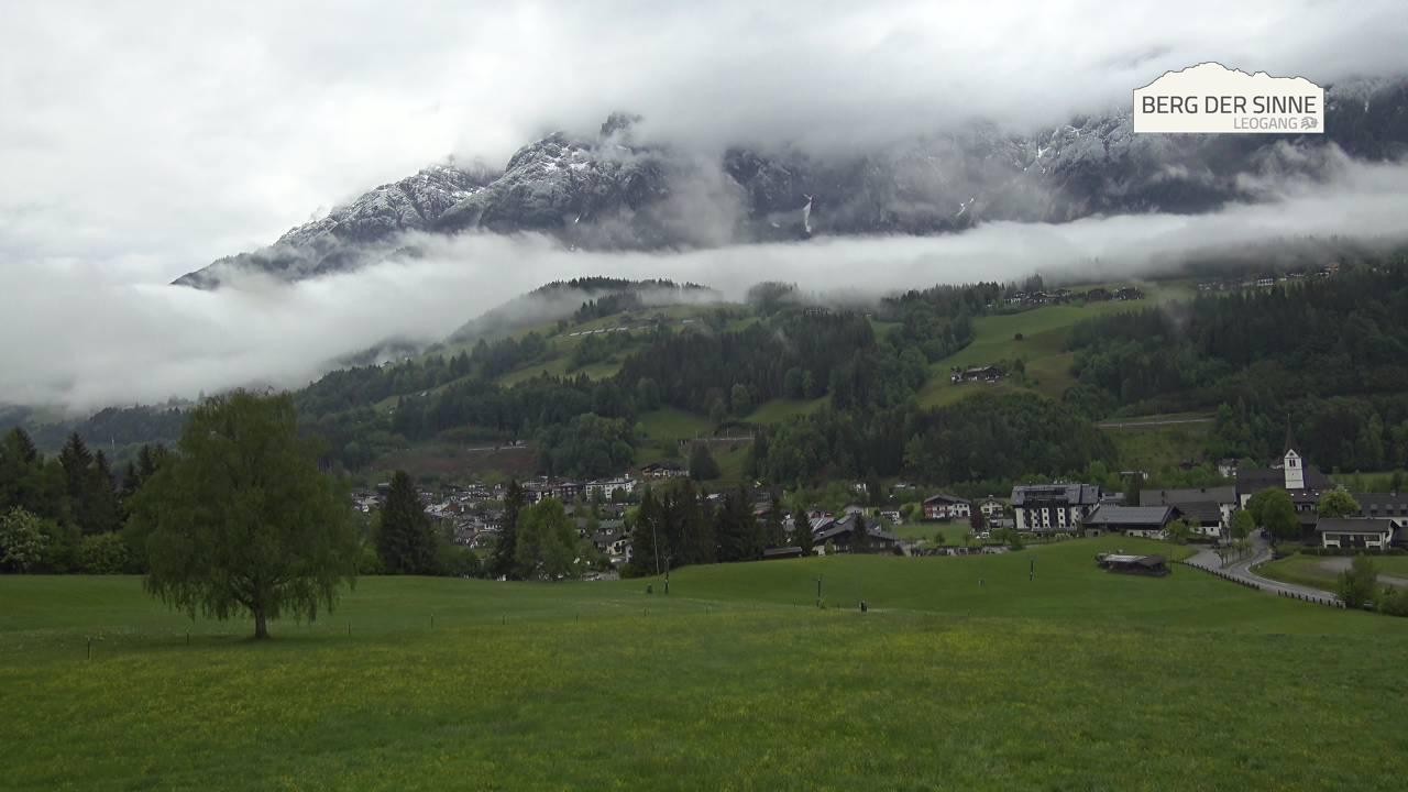 Archiv Foto Webcam Leogang Dorfblick