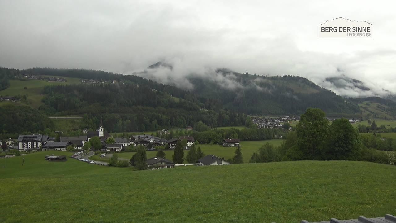 Archiv Foto Webcam Leogang Dorfblick