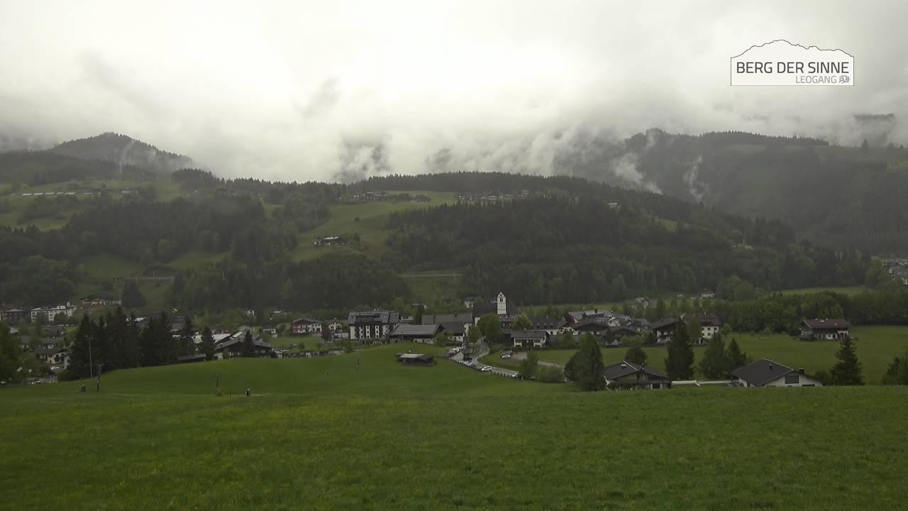 Archiv Foto Webcam Leogang Dorfblick
