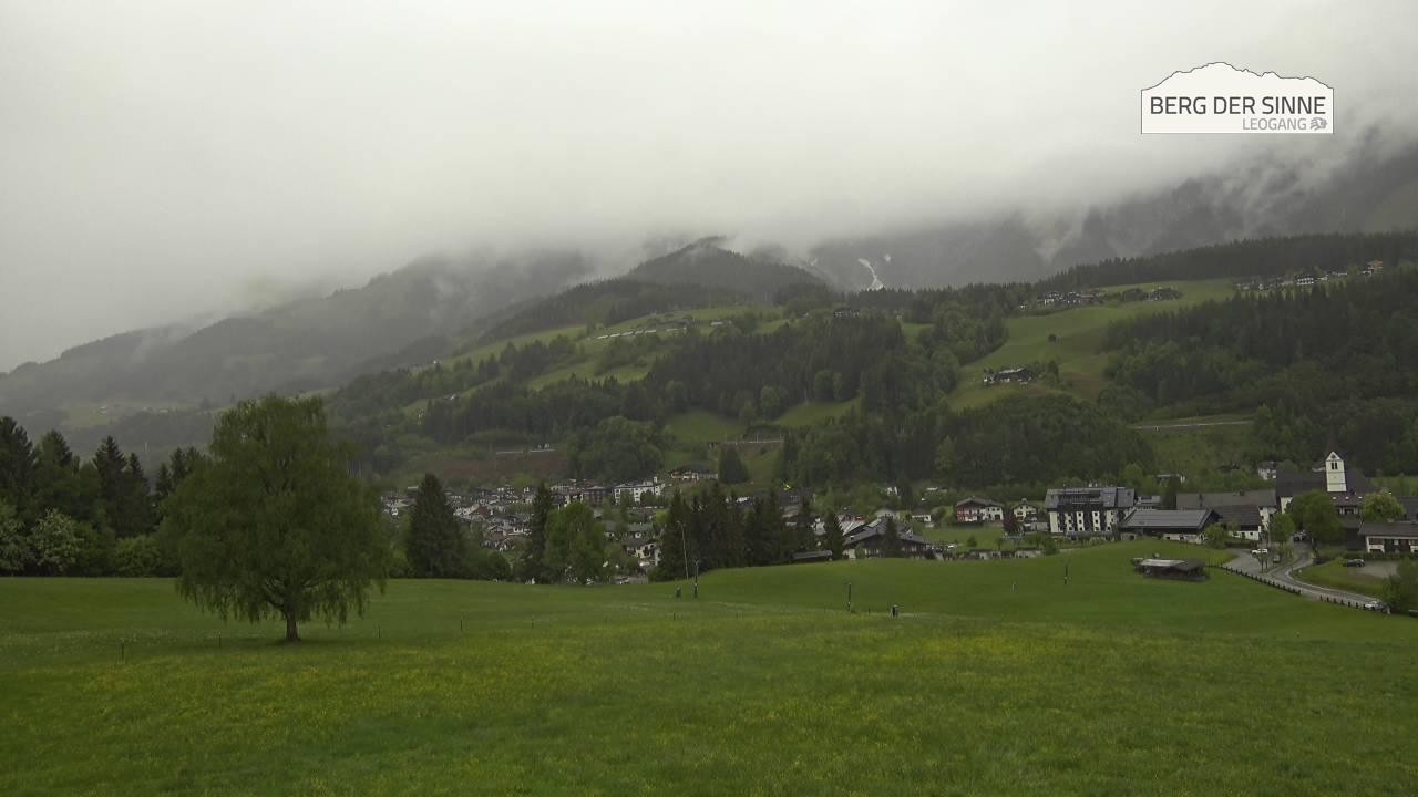 Archiv Foto Webcam Leogang Dorfblick