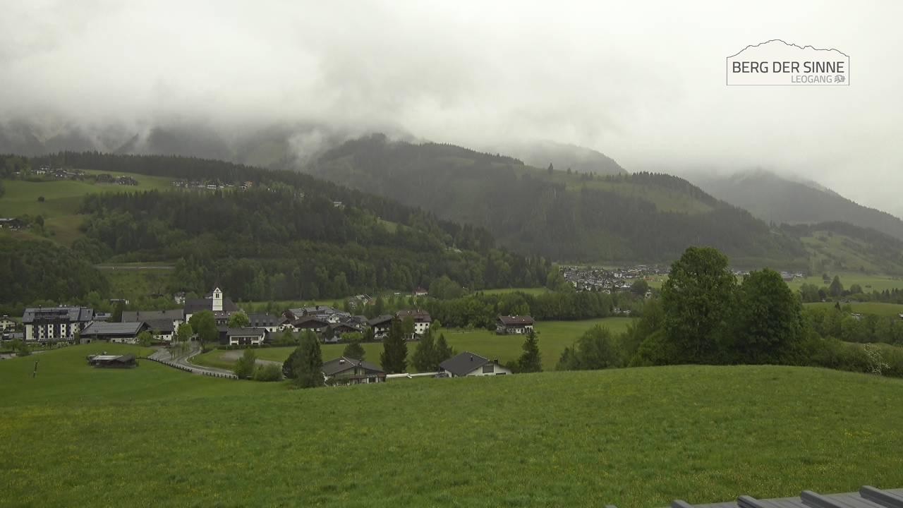 Archiv Foto Webcam Leogang Dorfblick