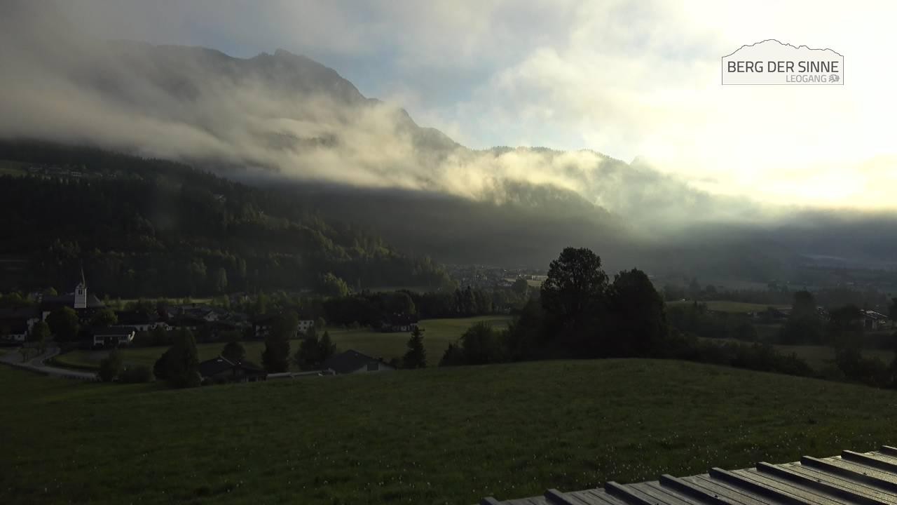 Archiv Foto Webcam Leogang Dorfblick