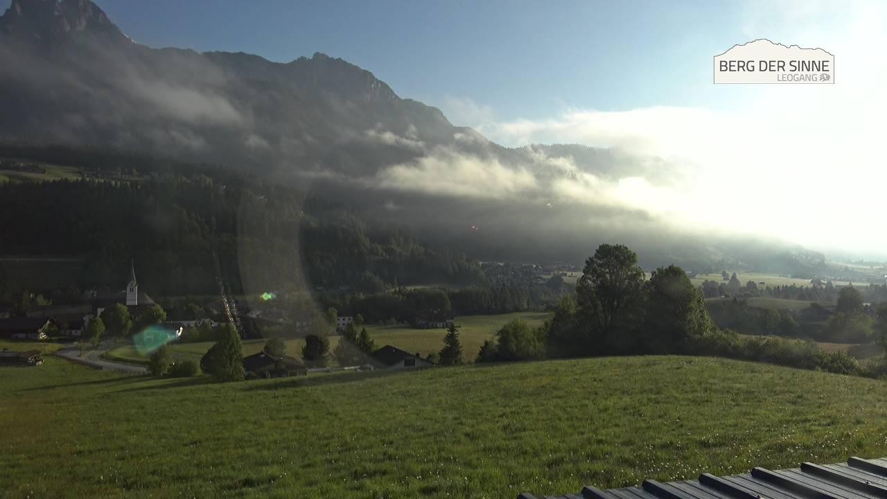 Archiv Foto Webcam Leogang Dorfblick