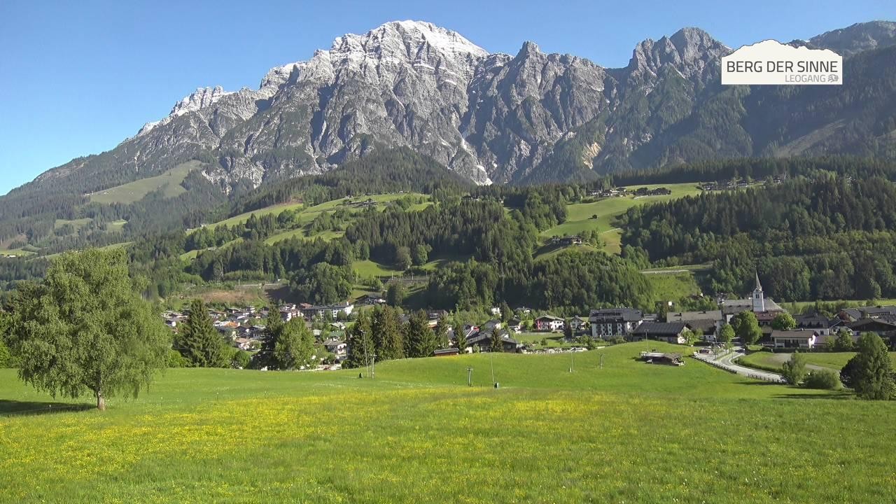 Archiv Foto Webcam Leogang Dorfblick