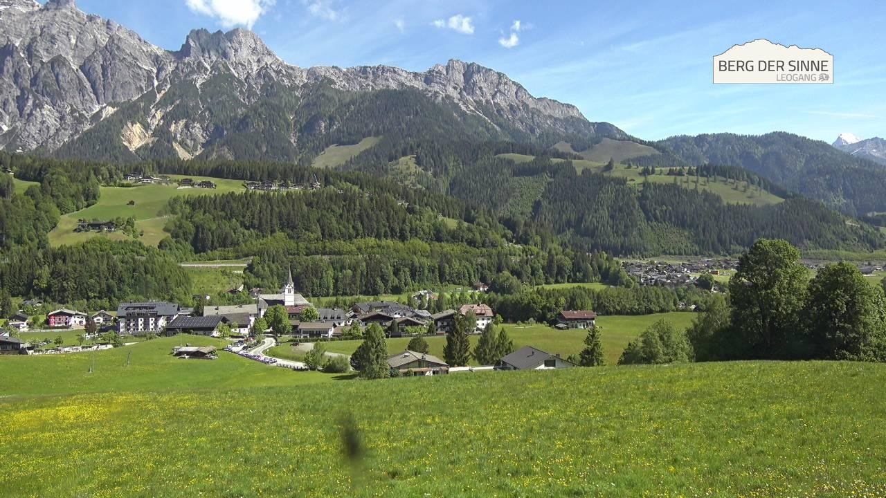 Archiv Foto Webcam Leogang Dorfblick