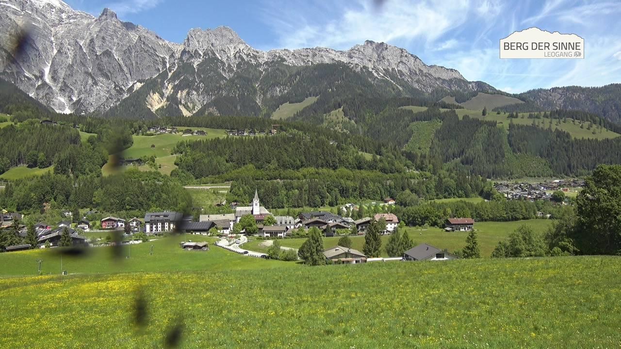 Archiv Foto Webcam Leogang Dorfblick