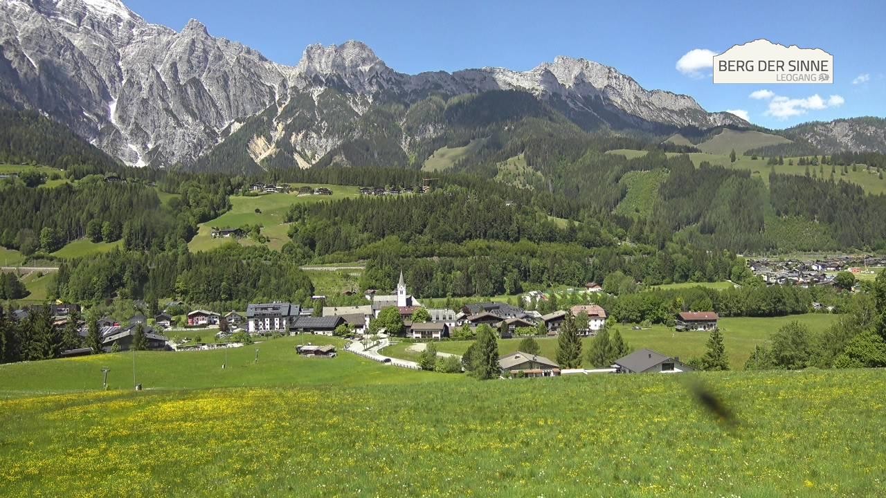 Archiv Foto Webcam Leogang Dorfblick