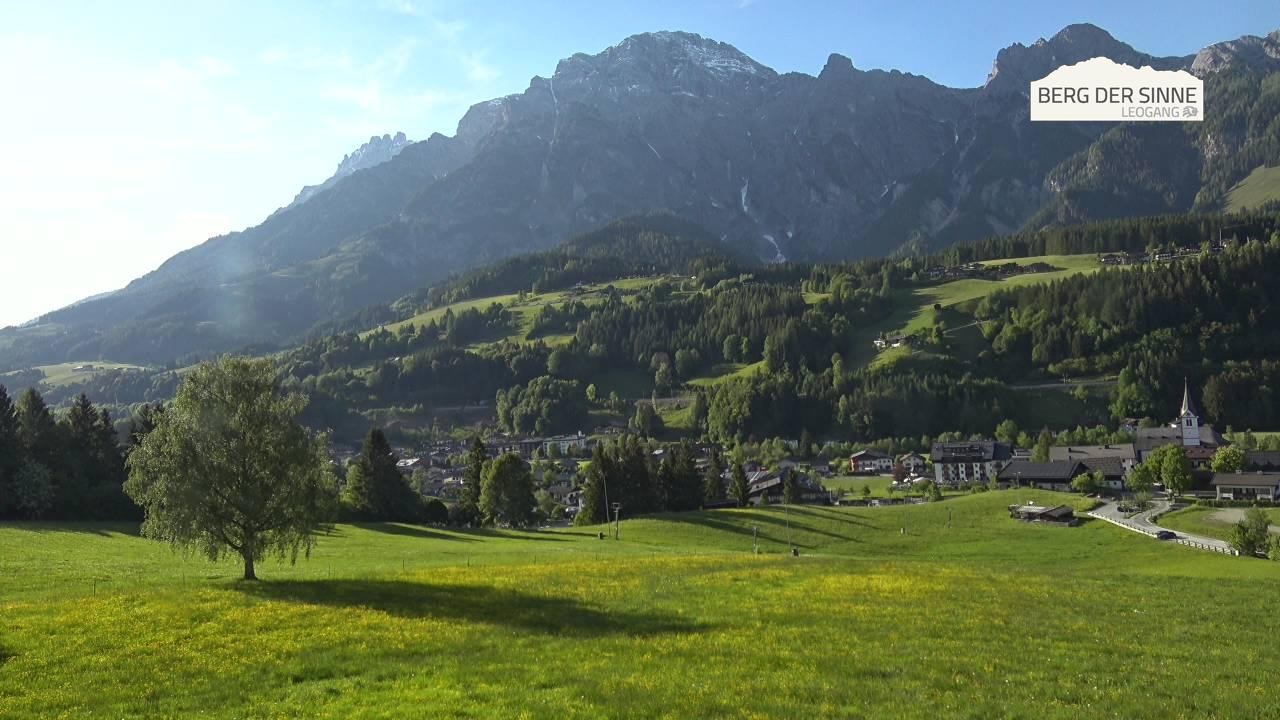 Archiv Foto Webcam Leogang Dorfblick