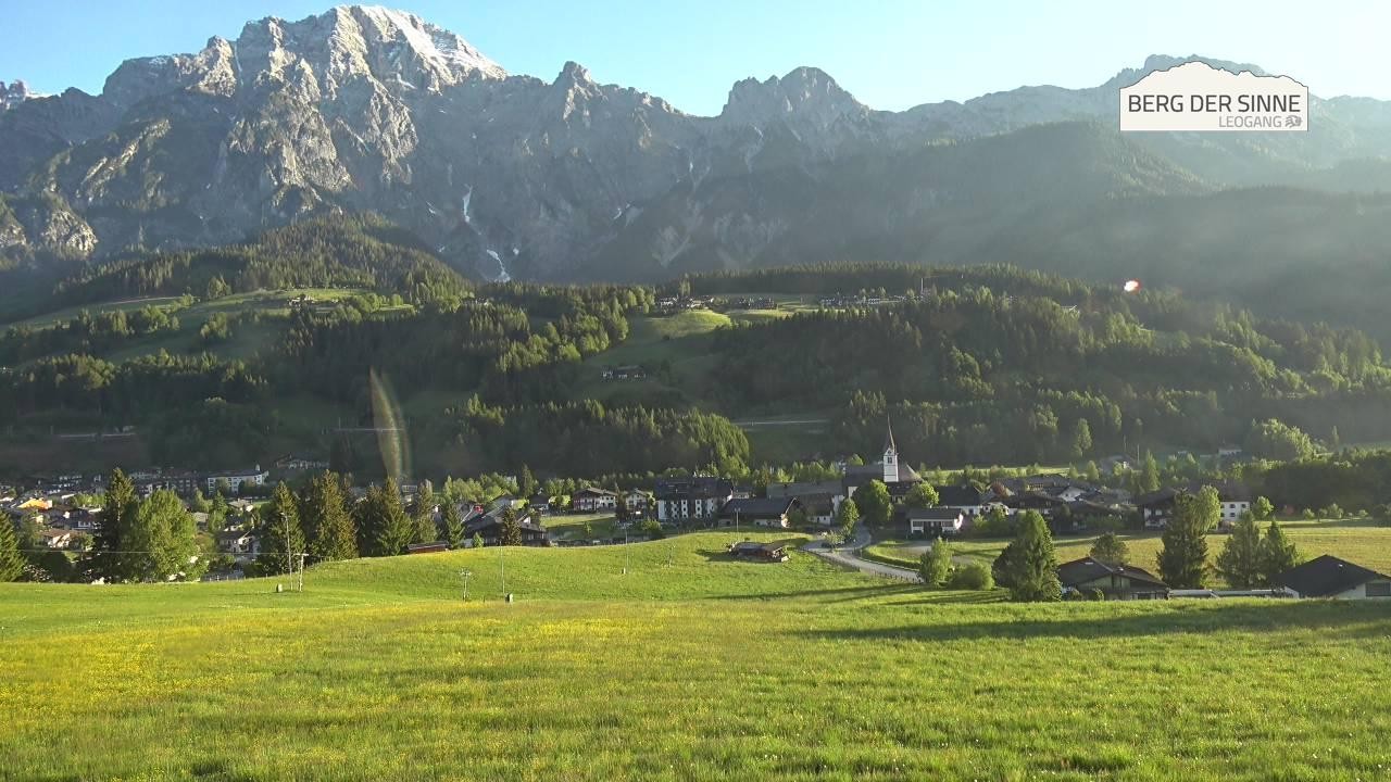 Archiv Foto Webcam Leogang Dorfblick