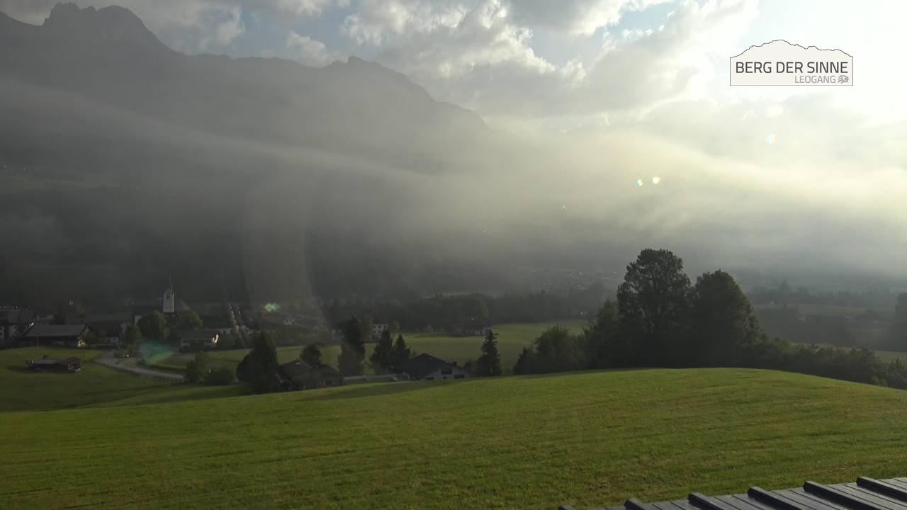 Archiv Foto Webcam Leogang Dorfblick