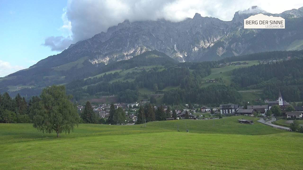 Archiv Foto Webcam Leogang Dorfblick