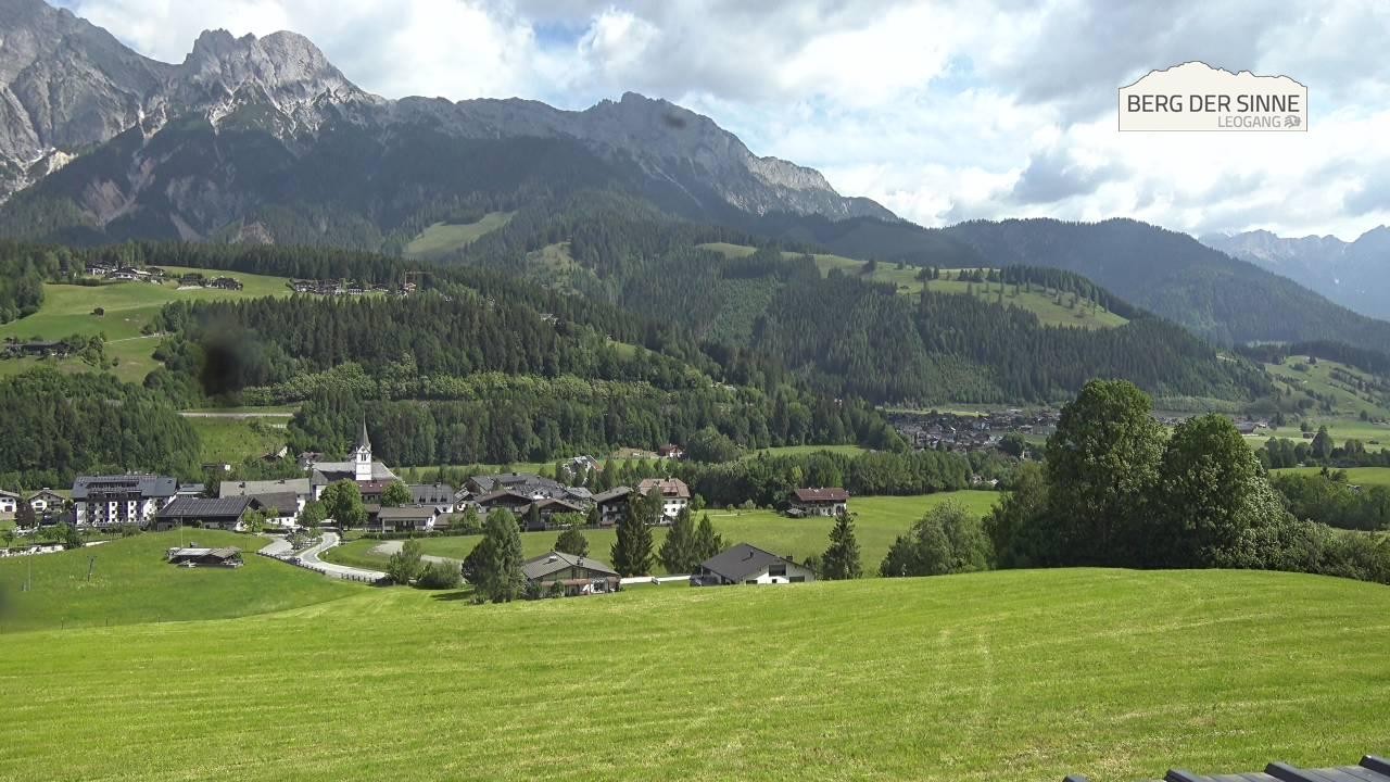 Archiv Foto Webcam Leogang Dorfblick
