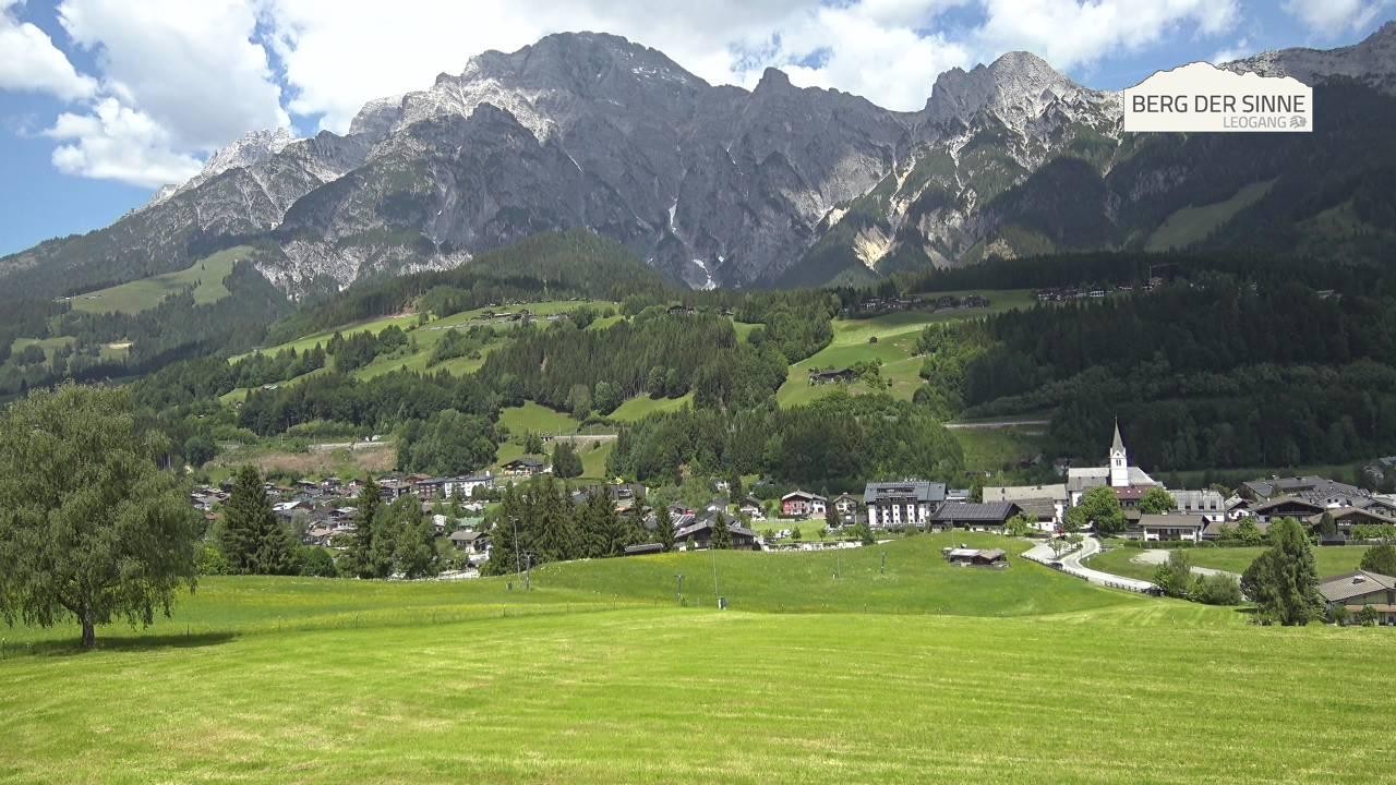 Archiv Foto Webcam Leogang Dorfblick