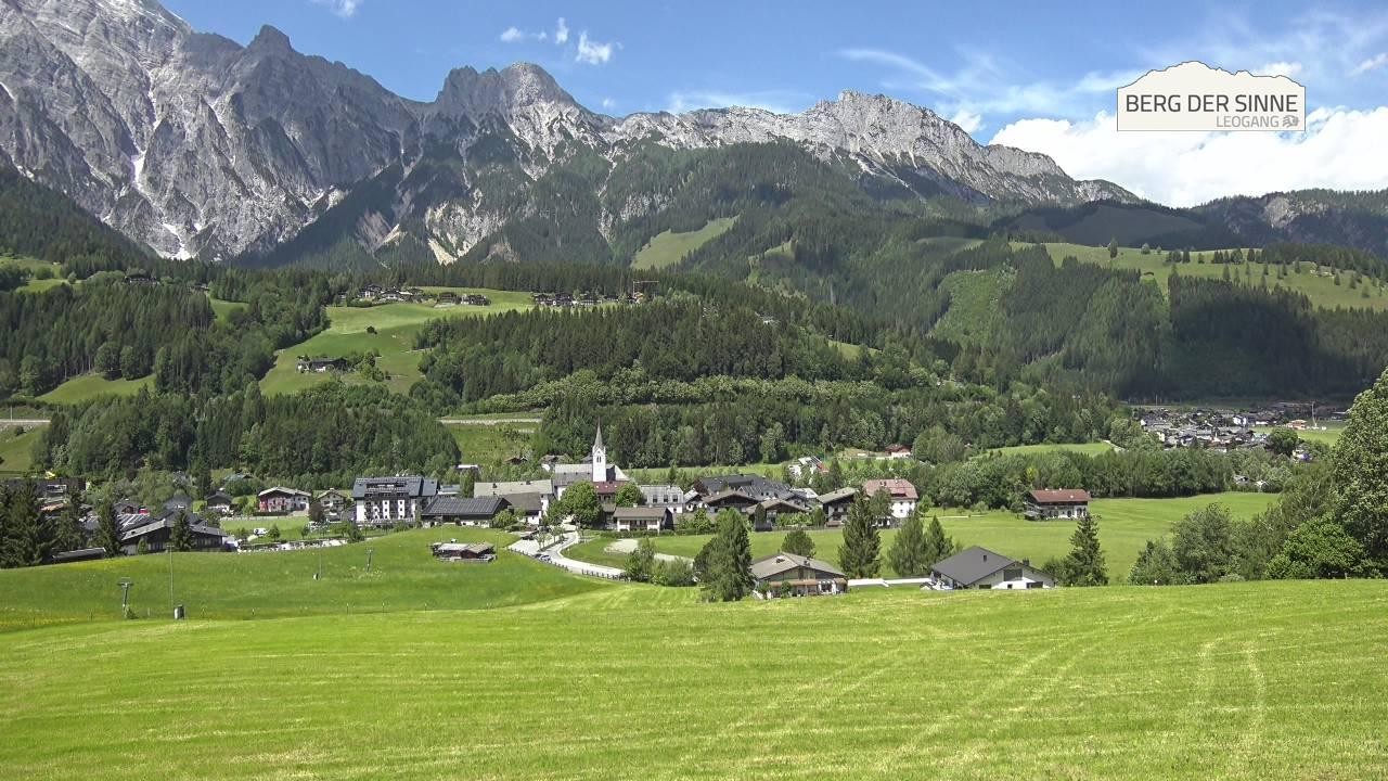 Archiv Foto Webcam Leogang Dorfblick