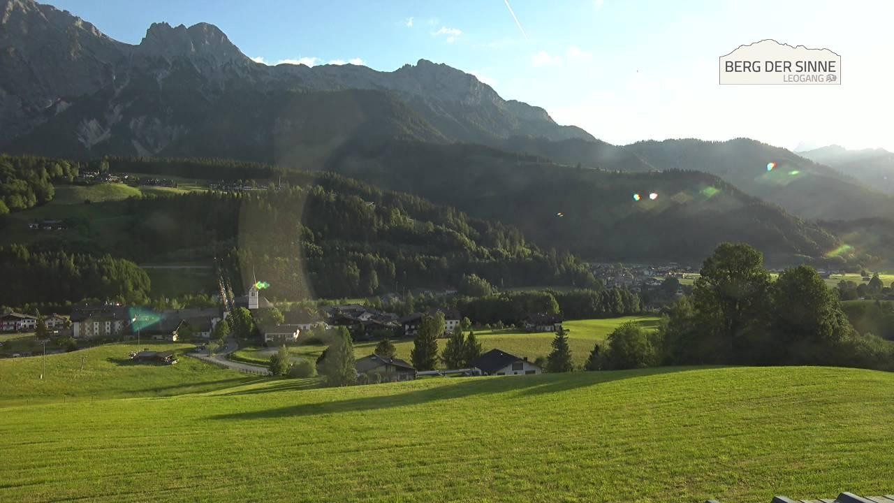Archiv Foto Webcam Leogang Dorfblick