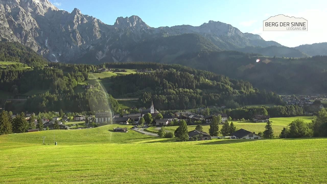 Archiv Foto Webcam Leogang Dorfblick