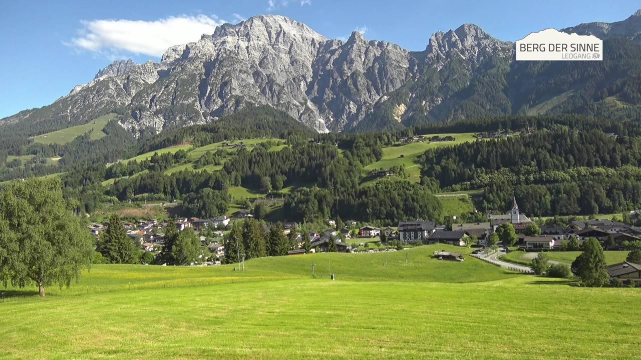 Archiv Foto Webcam Leogang Dorfblick
