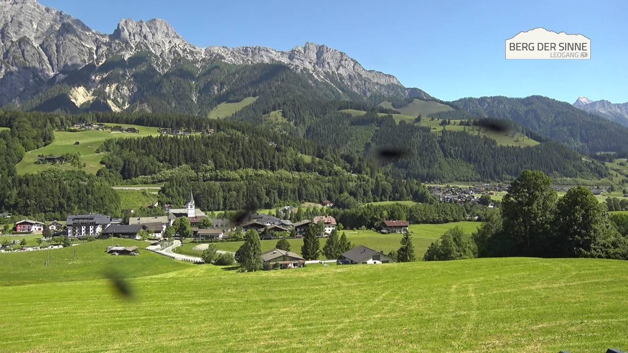 Archiv Foto Webcam Leogang Dorfblick