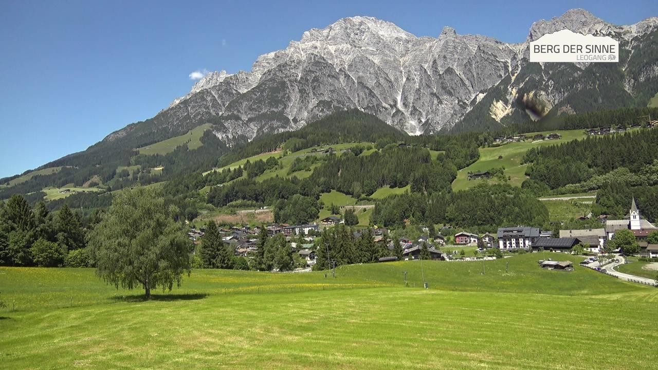 Archiv Foto Webcam Leogang Dorfblick