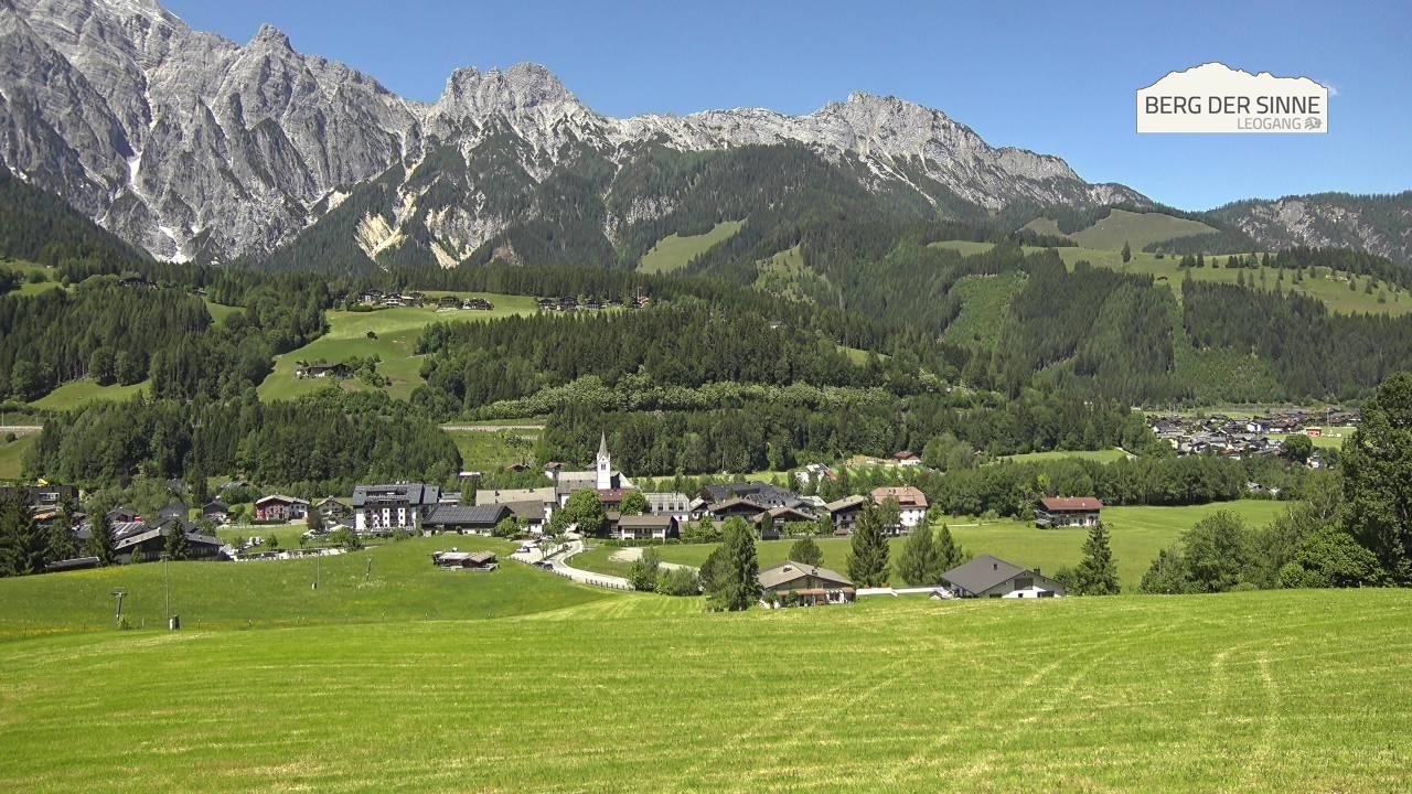 Archiv Foto Webcam Leogang Dorfblick
