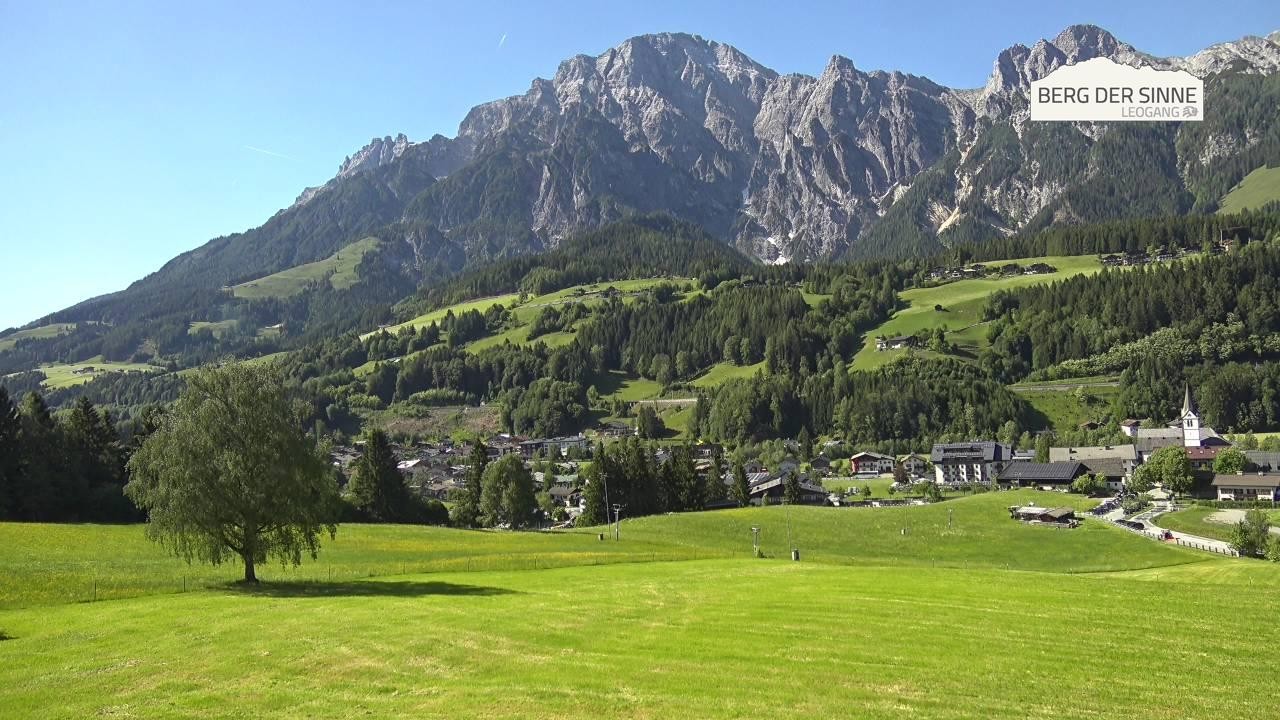 Archiv Foto Webcam Leogang Dorfblick