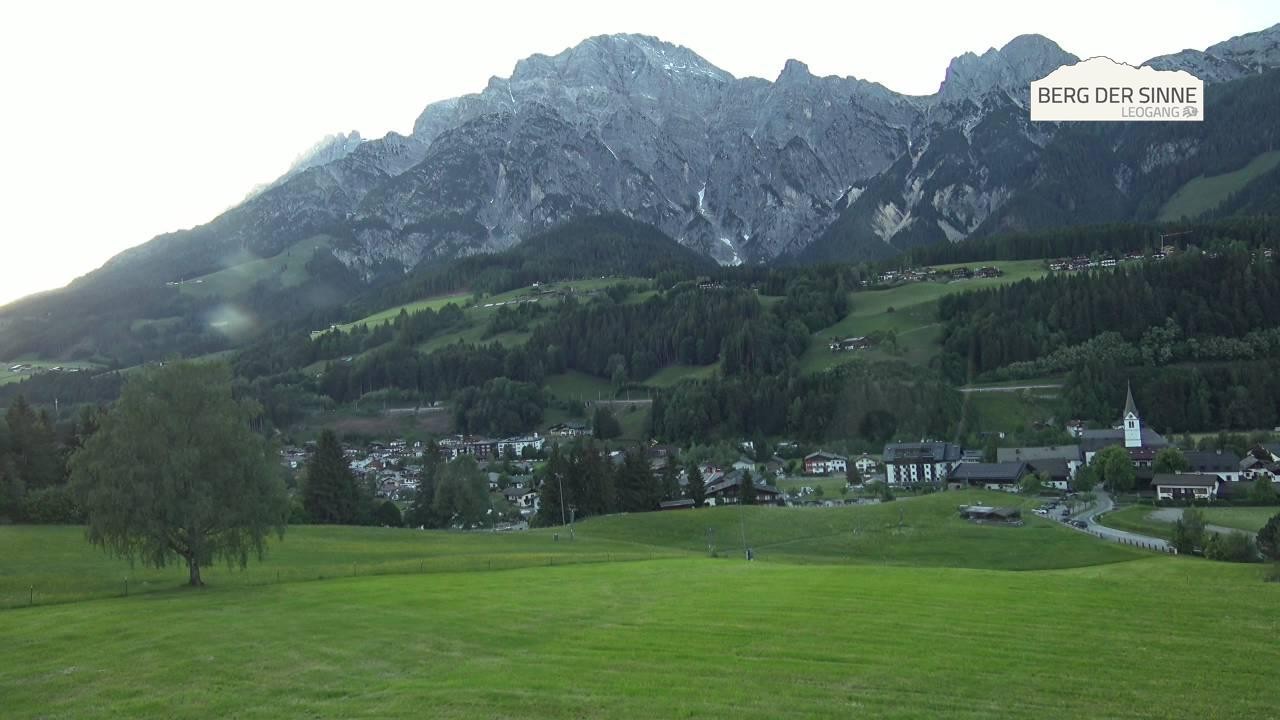 Archiv Foto Webcam Leogang Dorfblick