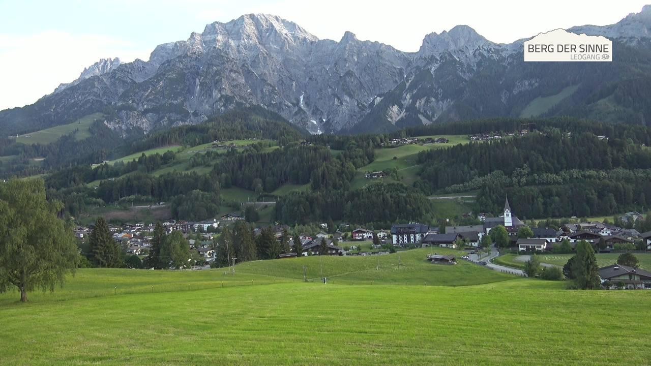 Archiv Foto Webcam Leogang Dorfblick